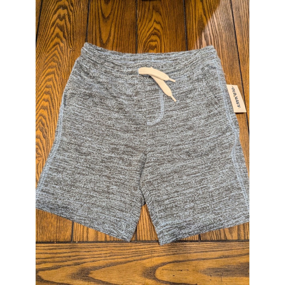 Old Navy Boys Shorts Size 6-7 French Terry Blue Skater Kids With‎ Drawstring NWT